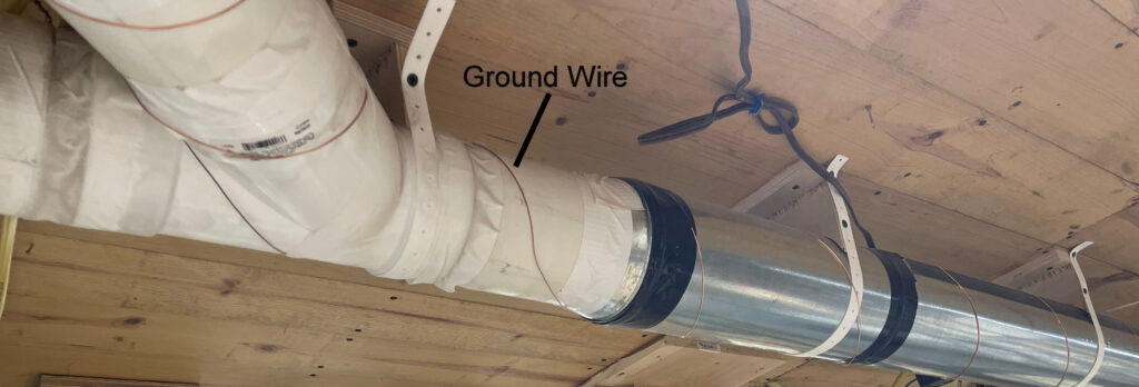 Ground wire for static control